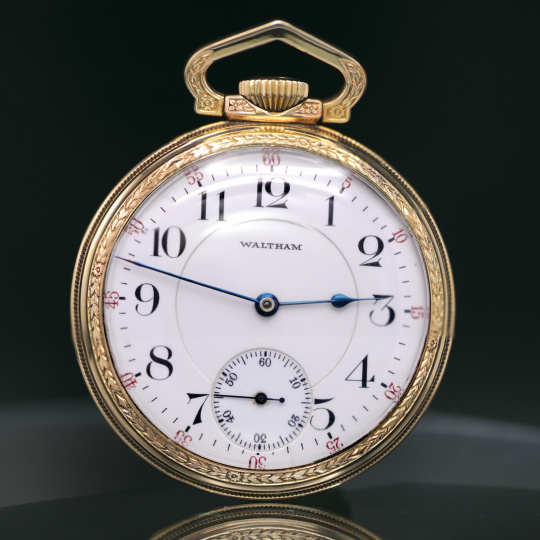 Waltham railroad pocket watch sold